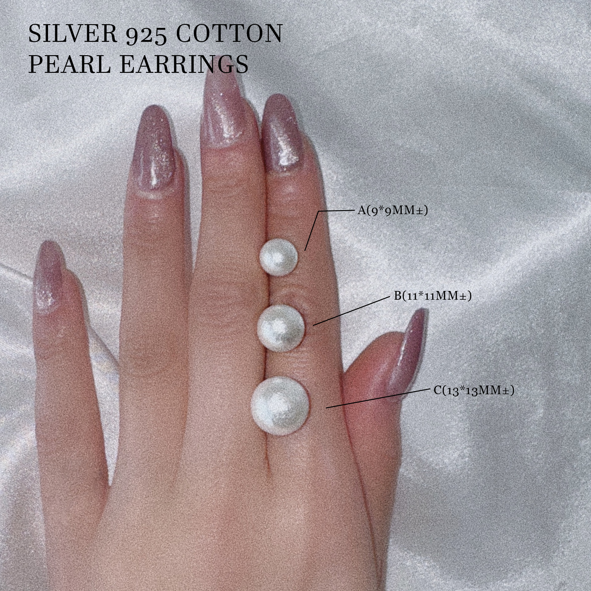 [SE4409] Silver 925 Cotton Pearl Earrings